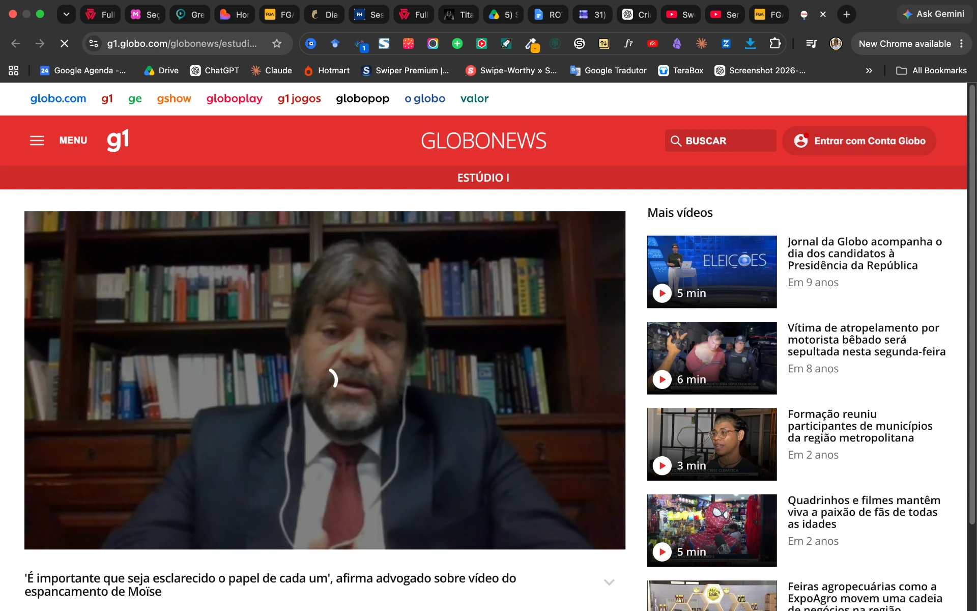 Entrevista na GloboNews